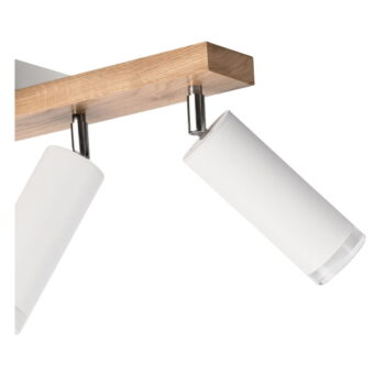 Stropné svietidlo v bielo-prírodnej farbe so skleneným tienidlom 33x64 cm Matte – LAMKUR - Image 8