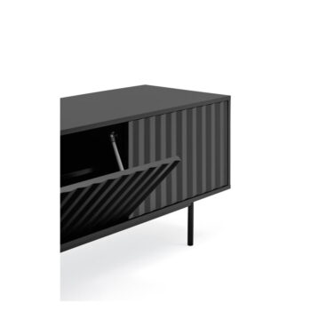 Čierny TV stolík 180x52 cm Sierra – Teulat - Image 9