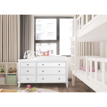 Biela detská komoda s prebaľovacím pultom 136x90x49 cm Poppy – Støraa – Obrázok 9