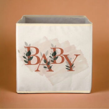 Béžový látkový úložný box 30x30x30 cm – Mioli Decor - Image 2