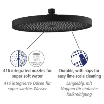 Čierny sprchový set z nerezovej ocele 120 cm Soft Water - Wenko – Obrázok 4