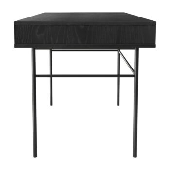 Čierny písací stôl Woodman Stripe, 130 x 60 cm - Image 3