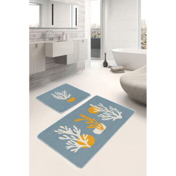 Modré kúpeľňové predložky v súprave 2 ks 60x100 cm – Mila Home - Image 2