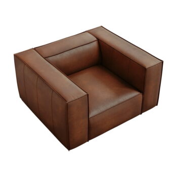 Koňakovohnedé kožené kreslo Madame - Windsor & Co Sofas - Image 3