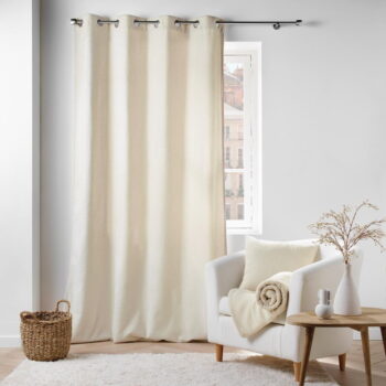 Krémový záves z materiálu buklé 140x240 cm Wooly – douceur d'intérieur - Image 4