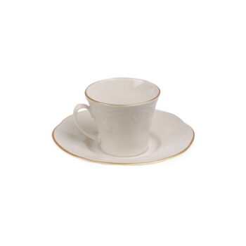 Sada 6 porcelánových šálok na kávu s tanierikom Kutahya Stitched - Image 3