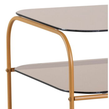 Odkladací stolík so sklenenou doskou 41x41 cm Echo – Hübsch - Image 2