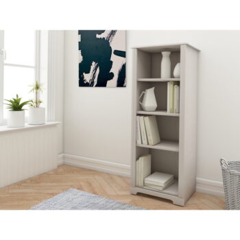 Biela knižnica z borovicového dreva 50x135 cm Cubrix – Støraa – Obrázok 3