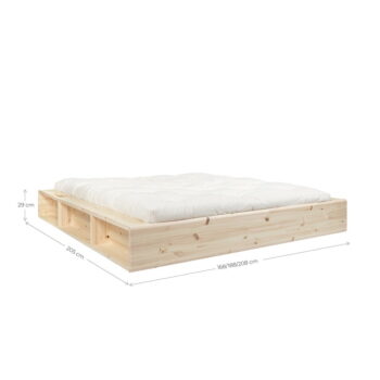 Hnedá dvojlôžková posteľ z borovicového dreva s roštom 180x200 cm Ziggy – Karup Design – Obrázok 2