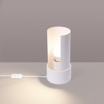 Biela stolová lampa (výška  21 cm) Aurea – Nice Lamps - Image 5