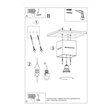 Čierne stropné svietidlo s kovovým tienidlom 10x10 cm Lorum – Nice Lamps - Image 7
