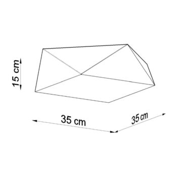 Biele stropné svietidlo 35x35 cm Koma – Nice Lamps - Image 5