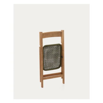 Drevená záhradná stolička v zeleno-prírodnej farbe Dandara – Kave Home - Image 7