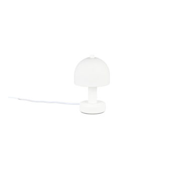 Biela stolová lampa so skleneným tienidlom (výška 19 cm) Glenn – Trio – Obrázok 3
