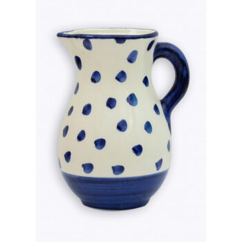 Modro-biely keramický džbán Tierra Bella Dots, 1,2 l