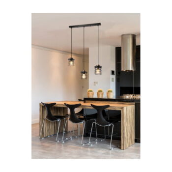 Čierne kovové závesné svietidlo 12x64 cm Glob - Candellux Lighting - Image 4