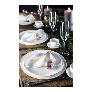 Biely porcelánový hrnček s tanierikom Maxwell & Williams Diamonds, 280 ml – Obrázok 2