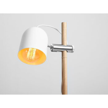 Stolová lampa v bielej a prírodnej farbe s kovovým tienidlom (výška 65 cm) Olof – CustomForm – Obrázok 3