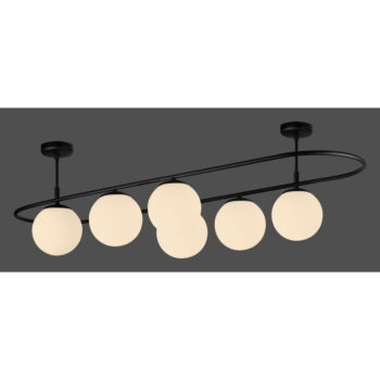 Čierne stropné svietidlo Squid Lighting Elips, dĺžka 124 cm - Image 2