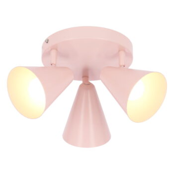 Svetloružové stropné svietidlo s kovovým tienidlom 34x34 cm Amor – Candellux Lighting - Image 8