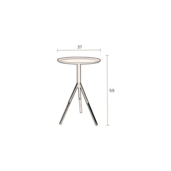 Mosadzný odkladací stolík Dutchbone Elias, ⌀ 37 cm - Image 5