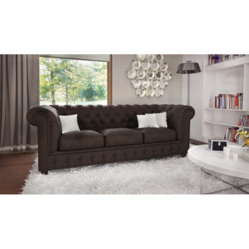 Tmavohnedá zamatová pohovka 230 cm Cambridge - Ropez - Image 6