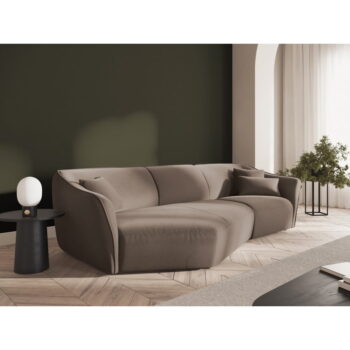 Hnedá zamatová rohová pohovka Tokyo – Cosmopolitan Design - Image 5