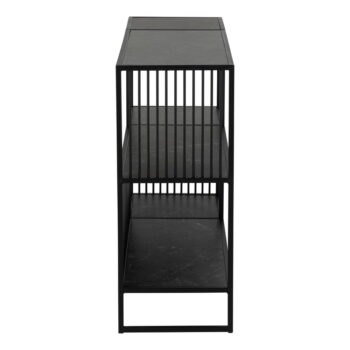 Čierna knižnica v dekore kameňa 120x83 cm Strington – Actona – Obrázok 3