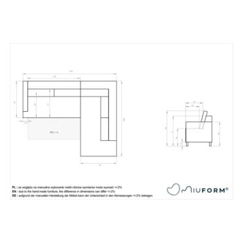Tyrkysová rozkladacia rohová pohovka Miuform Scandic Lagom L, ľavý roh - Image 7