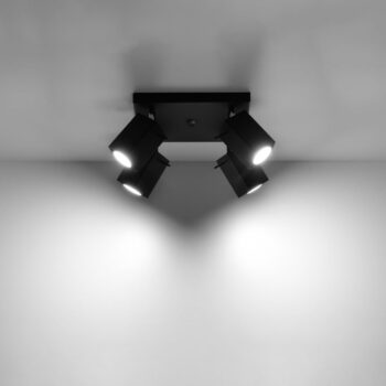 Čierne bodové svietidlo 25x25 cm Toscana – Nice Lamps - Image 2