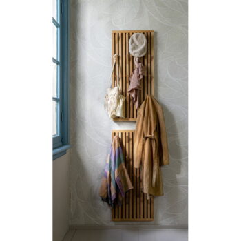 Vešiakový panel z dubového dreva v prírodnej farbe 46x100x8 cm Parco – Spinder Design - Image 4