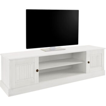 Biely TV stolík z borovicového dreva 45x40 cm Mille – Støraa - Image 2