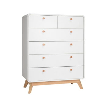 Biela vysoká komoda 81x104 cm Caitlin – Støraa - Image 2