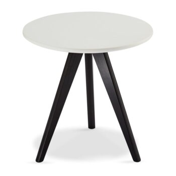 Čierno-biely konferenčný stolík s nohami z dubového dreva Furnhouse Life, Ø 40 cm – Obrázok 4