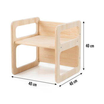 Detské stoličky z borovicového dreva v sade 2 ks Montessori – Little Nice Things - Image 8