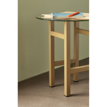 Okrúhly odkladací stolík so sklenenou doskou ø 40 cm Elevate – Hübsch - Image 4