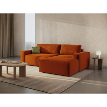 Rozkladacia rohová pohovka v tehlovej farbe (pravý roh) Jodie – Micadoni Home – Obrázok 3