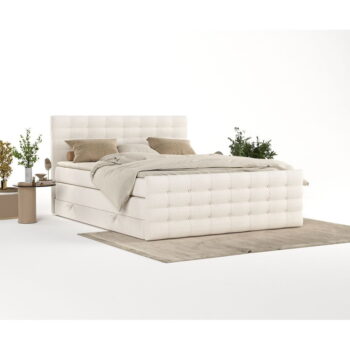 Krémová boxspring posteľ s úložným priestorom 180x200 cm Blend – Maison de Rêve - Image 8