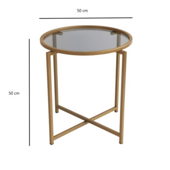Okrúhly odkladací stolík ø 50 cm Gold - Neostill - Image 3