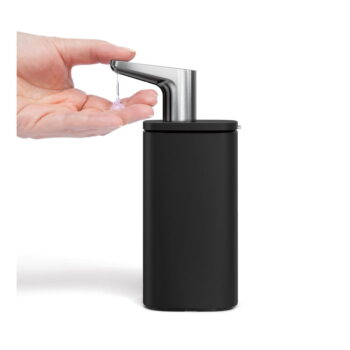 Matne čierny oceľový dávkovač mydla 295 ml – simplehuman – Obrázok 2