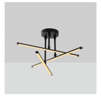 Čierne LED stropné svietidlo 26x51 cm Ledflower – Opviq lights - Image 3