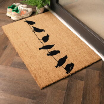 Rohožka z kokosového vlákna 60x90 cm Birds On a Wire – Artsy Doormats - Image 5