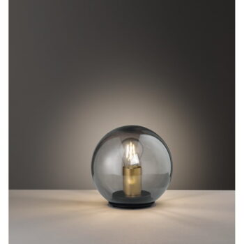 Čierna stolová lampa so skleneným tienidlom Dini – Fischer & Honsel - Image 3