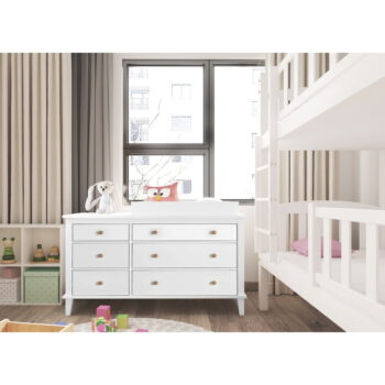 Biela detská komoda s prebaľovacím pultom 136x90x49 cm Poppy – Støraa – Obrázok 10