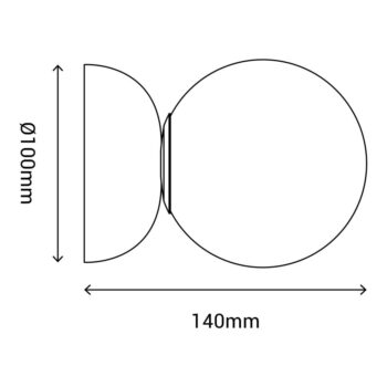 Sivé nástenné svietidlo SULION Creta, výška 10 cm - Image 6