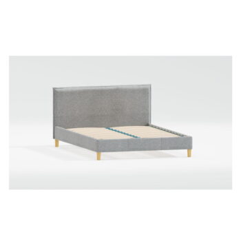 Sivá čalúnená jednolôžková posteľ s roštom 90x200 cm Tina – Ropez - Image 5