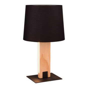 LED stolová lampa v čiernej a prírodnej farbe s textilným tienidlom (výška 50 cm) Rahul – Trio - Image 4