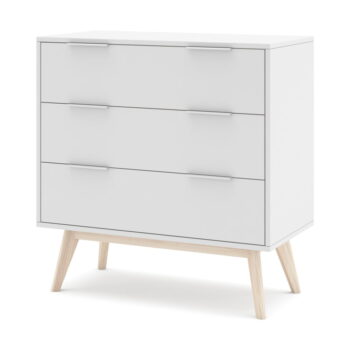 Biela nízka komoda 80x83 cm Campus – Marckeric - Image 3