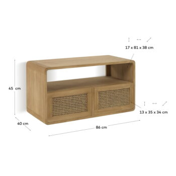 Skrinka pod umývadlo z tíkového dreva Kave Home Sabiela - Image 8