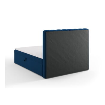 Tmavomodrá boxspring posteľ s úložným priestorom 160x200 cm Gina – Milo Casa - Image 4